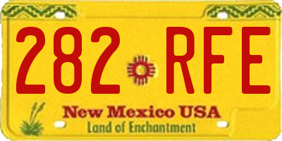 NM license plate 282RFE
