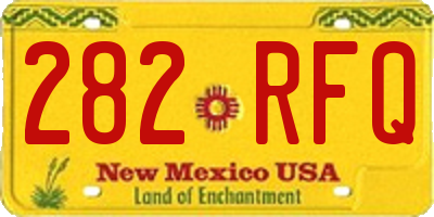 NM license plate 282RFQ
