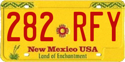 NM license plate 282RFY