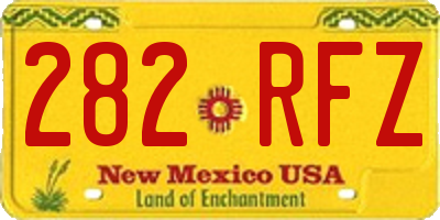 NM license plate 282RFZ