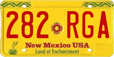 NM license plate 282RGA