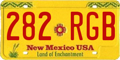 NM license plate 282RGB