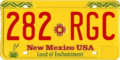 NM license plate 282RGC