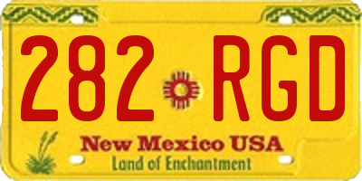 NM license plate 282RGD