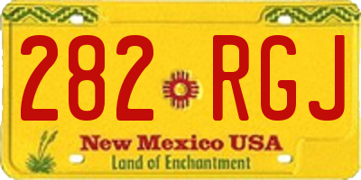 NM license plate 282RGJ