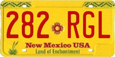 NM license plate 282RGL