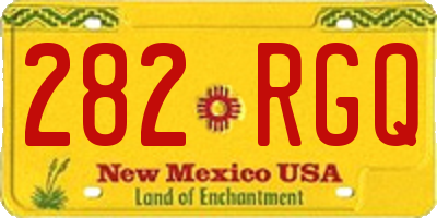 NM license plate 282RGQ