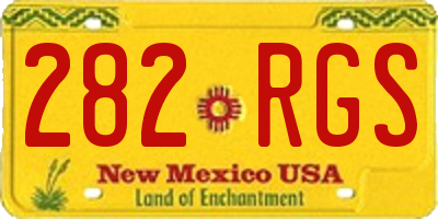 NM license plate 282RGS