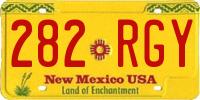 NM license plate 282RGY