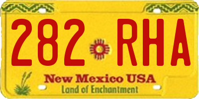 NM license plate 282RHA