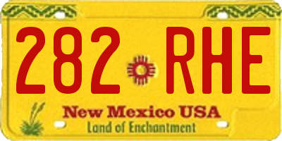 NM license plate 282RHE