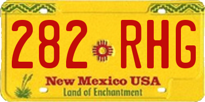 NM license plate 282RHG