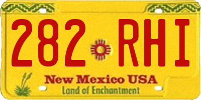 NM license plate 282RHI