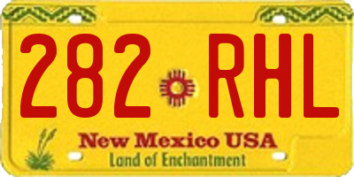 NM license plate 282RHL