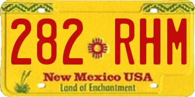 NM license plate 282RHM