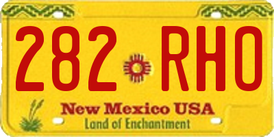 NM license plate 282RHO