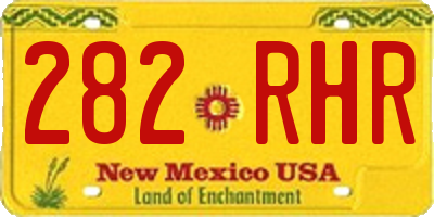 NM license plate 282RHR