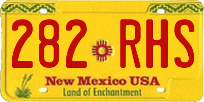 NM license plate 282RHS