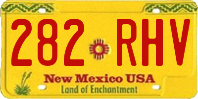 NM license plate 282RHV