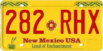 NM license plate 282RHX