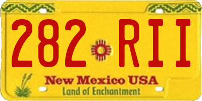 NM license plate 282RII