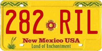 NM license plate 282RIL
