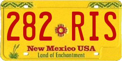 NM license plate 282RIS