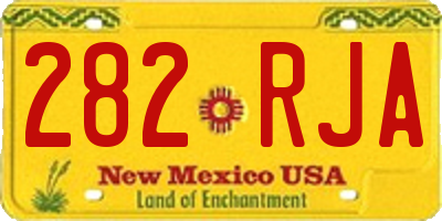 NM license plate 282RJA