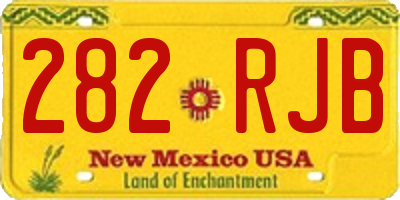 NM license plate 282RJB