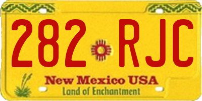 NM license plate 282RJC