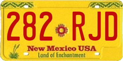 NM license plate 282RJD