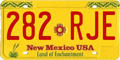 NM license plate 282RJE