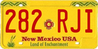 NM license plate 282RJI