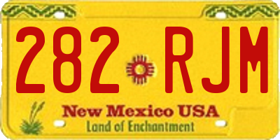 NM license plate 282RJM