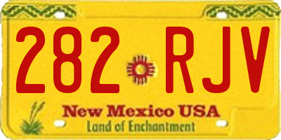 NM license plate 282RJV