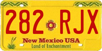 NM license plate 282RJX