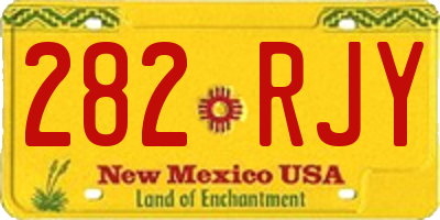NM license plate 282RJY