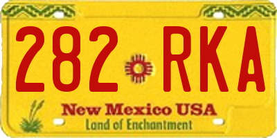 NM license plate 282RKA
