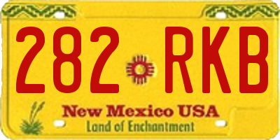 NM license plate 282RKB