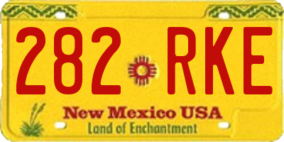 NM license plate 282RKE
