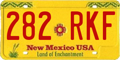 NM license plate 282RKF