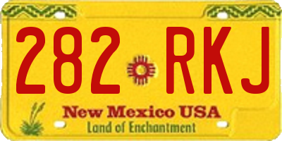 NM license plate 282RKJ