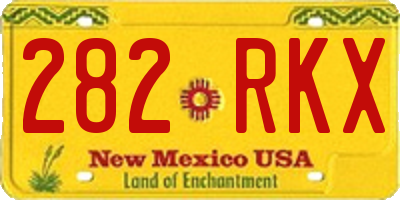 NM license plate 282RKX
