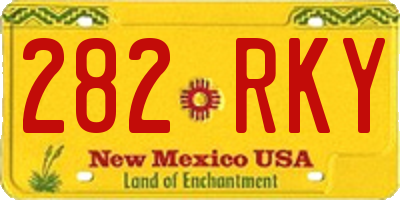 NM license plate 282RKY