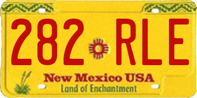 NM license plate 282RLE