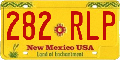 NM license plate 282RLP
