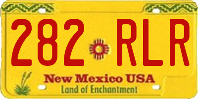 NM license plate 282RLR