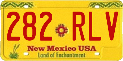 NM license plate 282RLV
