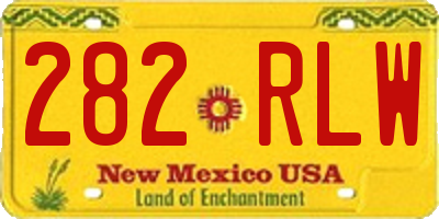NM license plate 282RLW