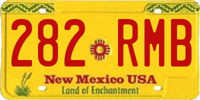 NM license plate 282RMB